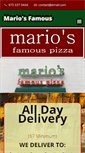 Mobile Screenshot of mariosfamouspizza.com